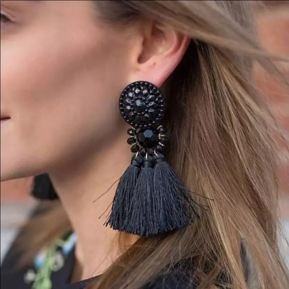 White Statement Earrings - Picture 6 of 6